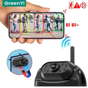 Caméra de <span class=keywords><strong>voiture</strong></span> sans fil HD WiFi 5G avec panneau <span class=keywords><strong>solaire</strong></span>, installation magnétique, alarme d'angle mort IA, DVR avant/arrière pour camion, bus, camping-car, fourgonnette - Product Image 1