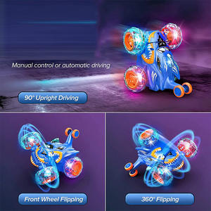 Coche RC Todoterreno con <span class=keywords><strong>Control</strong></span> Remoto de 2.4G, Rotación de 360 Grados, Camión Volquete de Acrobacias, Juguete de 5 Canales con Alcance de 50M, Listo para Usar - Product Image 3