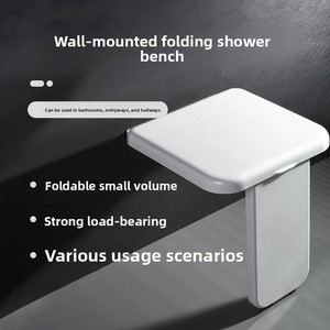 Hot-Selling Modern School <b>Bathroom</b> Wall-Mounted Folding Chair Shower Hidden <b>Stool</b> Elderly Entryway Shoe-Changing <b>Stool</b> - Product Image 5