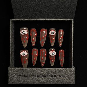 Autocollants d'ongles faits main en forme de <span class=keywords><strong>petit</strong></span> ours mignon et adorable, transparents effet glace, courts et prêts à poser, vente en gros - Product Image 3