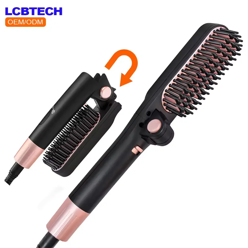 New Beard Comb Mini Fold Straightener Electric Women's straight hair brush Men's Folding Straight Hair Comb