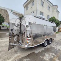Remorque de concession mobile en acier inoxydable pour pizzas, hamburgers, café – Camion de restauration, remorques de concession alimentaire près de chez moi