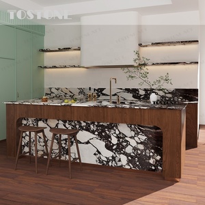 Piano Cucina in Marmo Viola Tostone Turco, Design per Isola Cucina di Grandi Dimensioni, Stile Villa Francese, Pietra Naturale - Product Image 5