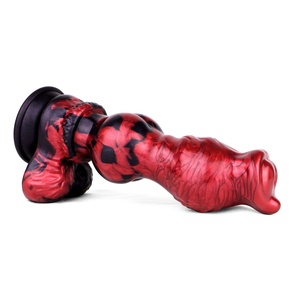 Soft Silicone Dog/Wolf Anus Plug Sex Toy Large Knot Water Spray Function Monster <b>Dildo</b> Penis for Men and Women - Product Image 4
