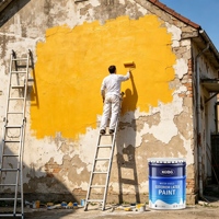 Peinture au latex à base d'eau de haute qualité pour murs intérieurs et extérieurs, peinture à l'émulsion acrylique à faible teneur en COV, fournisseur d'usine OEM ODM en Chine