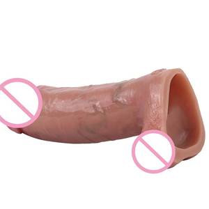 Venta caliente Platinum Liquid Silicone Extender <span class=keywords><strong>Condones</strong></span> reutilizables para agrandar la manga del pene Funny Delay Condom - Product Image 3