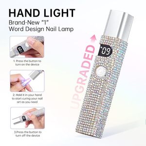 Lámpara UV LED Portátil de 3W, Secador de Uñas Recargable USB Inalámbrico con Superficie de Diamante, Mini Lámpara de Uñas para Esmalte de Gel - Product Image 2