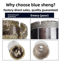 Blue Victory Glass Hole Opener Positioning Center Drill Bit Ubin Keramik 6mm Keran Pipa 1/2 Inci Lantai Vitrified