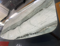 Dalles de marbre poli Raggio Verde imperméables, écologiques, pour comptoirs de hall d'hôtel, crédences et décoration intérieure en jade