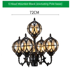 โคมไฟสนามพลังงานแสงอาทิตย์โคมไฟ LED กลางแจ้งสวนวิลล่ากันน้ำสไตล์ยุโรปโคมไฟกลางแจ้งเสาสูงที่ทันสมัย - Product Image 4