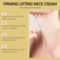 Crème raffermissante anti-âge liftante hydratante pour le cou pour femmes, réparation des rides du cou, usage nocturne, tous types de peau, estampillée or, marque privée