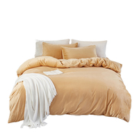 Ensemble de literie en velours cristal 100% polyester, plusieurs couleurs disponibles, taille personnalisée, 4 pièces, linge de lit, livraison directe d'usine