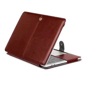 Capas de luxo para laptop, capas para macbook pro retina 13 15 polegadas de couro pu