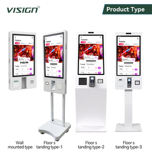 Visgn 32 inch tốc độ cao Nhà hàng tự đặt hàng kiosk công nghiệp màn hình cảm ứng POS với QR/NFC thanh toán Máy in hóa đơn nhiệt - Product Image 3