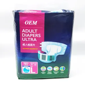 Oem Thick Feel Free economy plastic backed adult cloth diaper all in one fitted waterproof