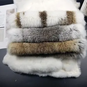 Chinchilla Natural Brown Rabbit Fur Pelt 100% Real natural color rabbit fur skins