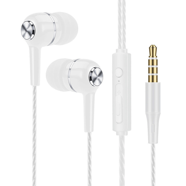 Wired Headphones 3.5mm Sport Earbuds with Bass Phone Ear Phones Stereo Headset with Mic Volume Control Music Earbuds Earphones