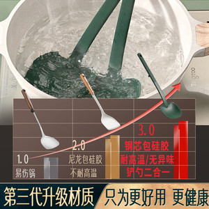 Espátula de silicona con núcleo de acero, cuchara antiadherente gruesa para saltear y servir sopa, utensilio de cocina - Product Image 5