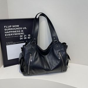 Wholesale <b>Large</b> Oversize Pure Color Simple Texture Shoulder Bag Fashion Zipper <b>Women's</b> <b>Handbags</b> <b>for</b> <b>Women</b> - Product Image 5