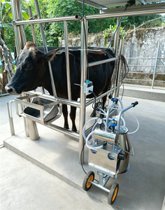 Small Dairy Farm Mobile Stainless Steel <b>Vacuum</b> Milking Unit <b>Portable</b> <b>Vacuum</b> Pump Cow Milker - Product Image 1