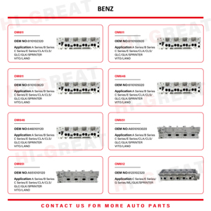 奔驰C级e级908724 908824 A6510103020 A6510103220的高质量OM651气缸盖 - Product Image 6