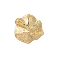 Boutons Métalliques Plissés Irréguliers Haut de Gamme, Plaqué Or Minimaliste, Boutons Irréguliers Tendance, Grands Boutons