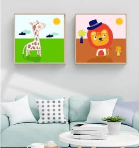 Baby Bed Room Crystal Porcelain Animal Wall Art Kids Living Room Decoration Painting - Product Image 6