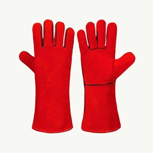 Guantes de Soldadura Rojos TAGCO SAFETY, de Cuero Vacuno Dividido, Resistentes al Calor, con Puño Reforzado para Soldadura MIG/TIG/Stick - Product Image 5