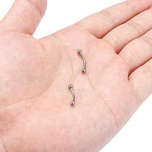 Nhẫn khuyên tai daith, khuyên mày, khuyên Prince Albert bằng titan Gaby 16G G23 ASTM-F136, ren ngoài, trang sức body piercing - Product Image 2