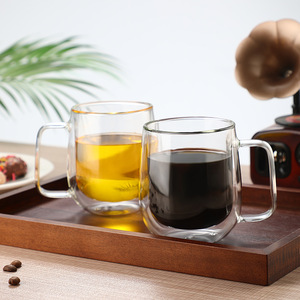 Verres à boire par sublimation tasses à café tasse à café avec poignée <span class=keywords><strong>verre</strong></span> transparent à <span class=keywords><strong>double</strong></span> <span class=keywords><strong>paroi</strong></span> nouveau produit <span class=keywords><strong>250</strong></span> <span class=keywords><strong>ml</strong></span> 350 <span class=keywords><strong>ml</strong></span> tasses faites à la main - Product Image 3