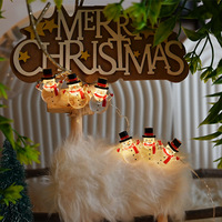 Nouvelles guirlandes lumineuses décoratives de Noël à LED, Père Noël, bonhomme de neige, IP44, étanches, blanc chaud, ambiance décorative, fête de fin d'année