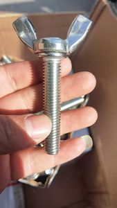 윙 볼트 M6 M8 M10 탄소강 스테인레스 스틸 합금 재료 날개 볼트 및 너트 - Product Image 6