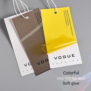 맞춤형 럭셔리 의류 걸이 태그 의류 가방 신발 브랜드 액세서리 도매에 대한 매트 UV 인쇄 종이 라벨 - Product Image 3