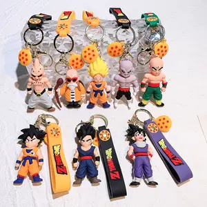 ขายส่งสต็อกญี่ปุ่นอะนิเมะการ์ตูนรูปGoku NarutosพวงกุญแจยางKawaiiพวงกุญแจ 3dพวงกุญแจPvc