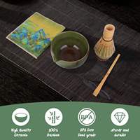 Lot de 7 fouets à thé Matcha comprenant un fouet en bambou porte-tamis pour bol japonais et un kit de passoire Matcha