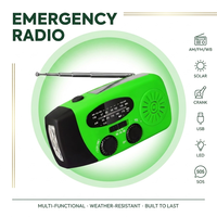 Portable 2000mAh NOAA Emergency Radio with Flashlight for Camping Hiking and Outdoor Survival Gear