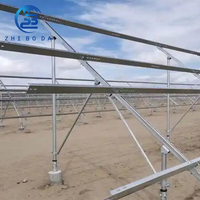 Support de montage au sol solaire en acier HDG pour panneaux photovoltaïques, structure au sol robuste anti-corrosion pour système de panneaux PV à usage domestique
