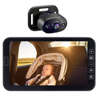 Kamera mobil anak, kaca depan dan dasbor 7 inci layar HD IR penglihatan malam pengamat kursi belakang bayi balita