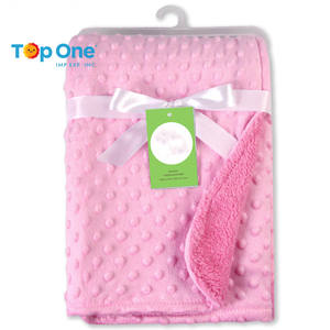 TopOne Muslin 100% Organic Cotton High Quality Double Layer Coral Soft Winter Newborn Soft Swaddle Dotted Infant <b>Baby</b> <b>Blanket</b> - Product Image 4