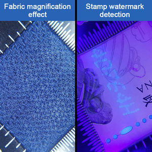 Miroir en tissu textile entièrement métallique SuoLan avec grille imprimée, trou de vision, détecteur de monnaie à 3 <span class=keywords><strong>LED</strong></span>, règle graduée et loupe - Product Image 5