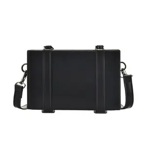Bolso pequeño para equipaje coreano, bandolera para mujer, bolso de hombro con personalidad a la moda, Mini caja de estilo maleta, bolso cuadrado pequeño