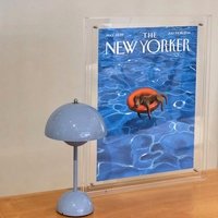 [Cool Swimming Puppy] Bingkai Foto Inkjet Akrilik Modern dan Sederhana Poster Kartun Dinding Seni Lukisan Dekoratif Ruang Tamu Rumah