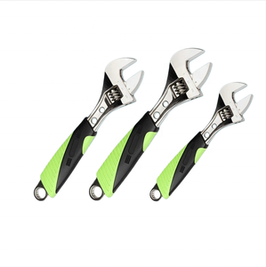 Clé à molette réglable multifonction 6'' 8'' en nickel perlé, grande clé à fourche à poignée en caoutchouc pour l'entretien des véhicules - Product Image 3