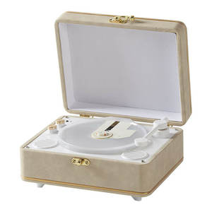 Reproductor de CD Retro de Madera con Cubierta Transparente Antipolvo, Decoración de Escritorio, Reproductor de Música de Alta Fidelidad con Perillas Ajustables - Product Image 6