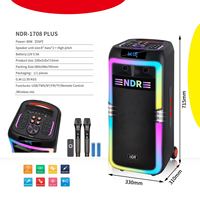 Nuevo Altavoz Inalámbrico Bluetooth NDR-1708 de 80W y 8 Pulgadas con Micrófono Recargable, Subwoofer para Fiestas, Control Remoto y Android, Ideal para Hoteles