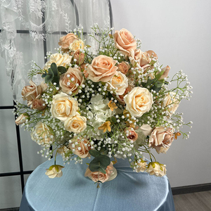 Chất Lượng Cao 55Cm Cho Rượu Sâm Banh Nhân Tạo Bé Hơi Thở Rose Flower Bóng Thanh Lịch Bàn Đám Cưới Trang Trí Hoa Trung Tâm Hoa - Product Image 5