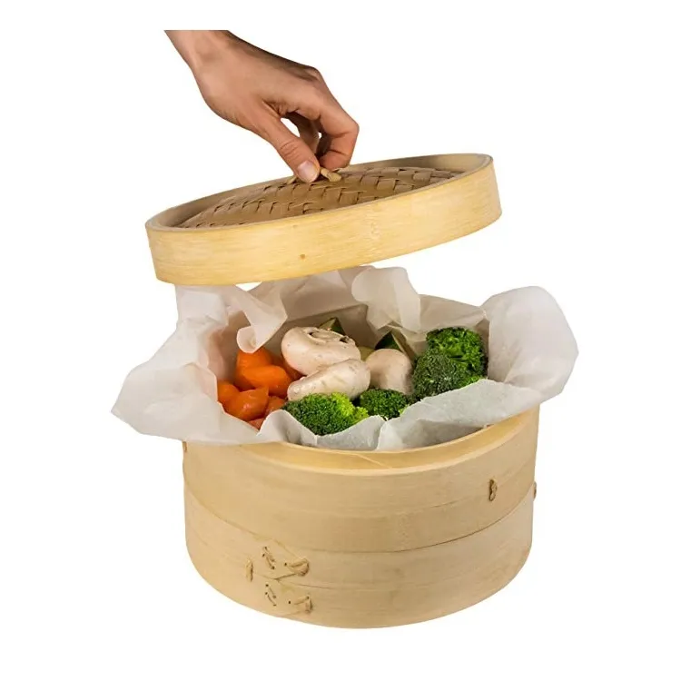 Wholesale chinese bamboo steamer basket Biodegradable mini bamboo steamer