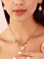 Parure de bijoux en acier inoxydable 316L plaqué or PVD 18 carats, anti-ternissement, avec zircon, pour mariages et fiançailles, comprenant un collier
