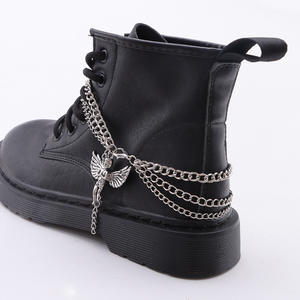 Colgante de ángel Cupido, cadena de metal de varias capas para botas Martin, decoraciones para zapatos de mujer, color blanco K - Product Image 6