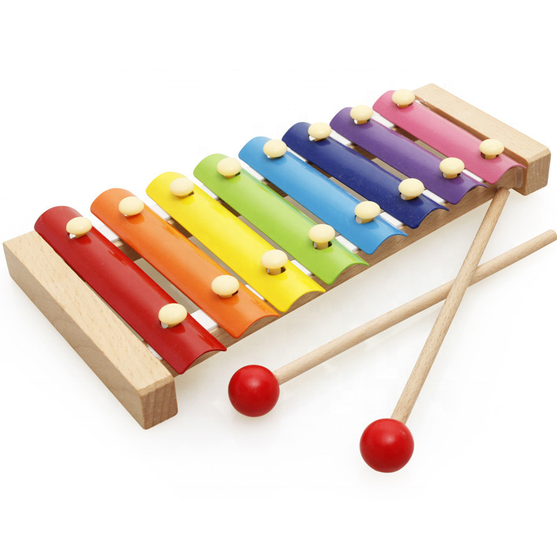 Hot Selling Vroege Educatieve Speelgoed Voor Kinderen Houten Muziekinstrumenten Houten Speelgoed Xylofoon